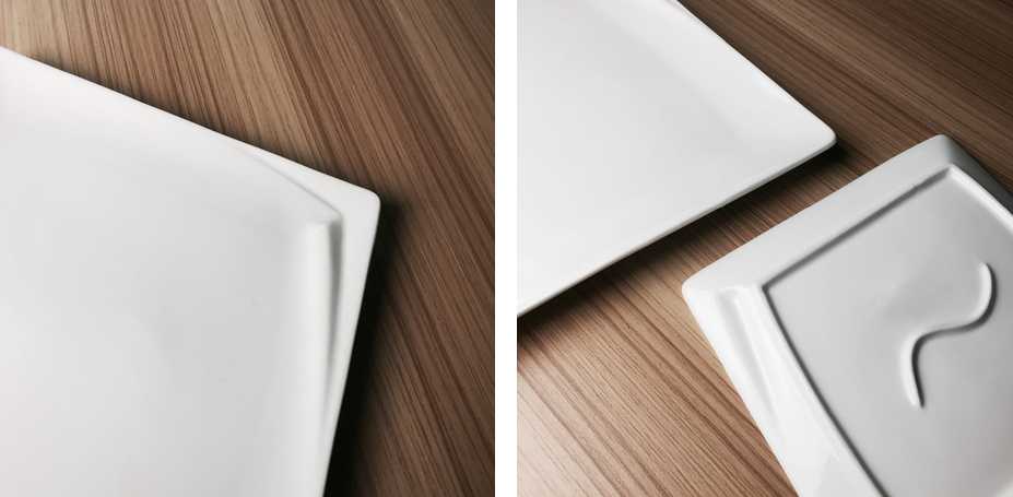 Hot selling promotional white ceramic square plate wholesale 
