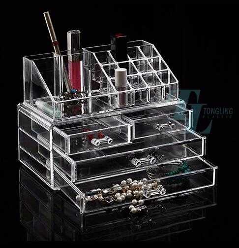  Top supplier custom plastic clear acrylic cosmetic beauty makeup organizer 