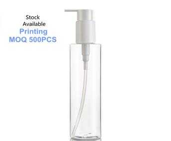  200ml Empty Plastic Bottles Clear with White PP Lotion Pump 24/410 