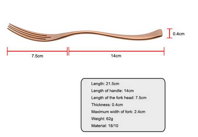  elegant brand Arthur stainless steel gold spoon and fork set