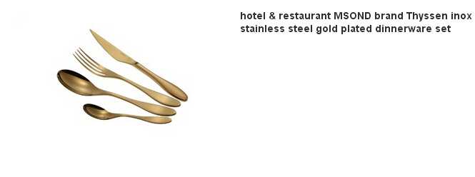 Thyssen inox stainless gold plated dinnerware set