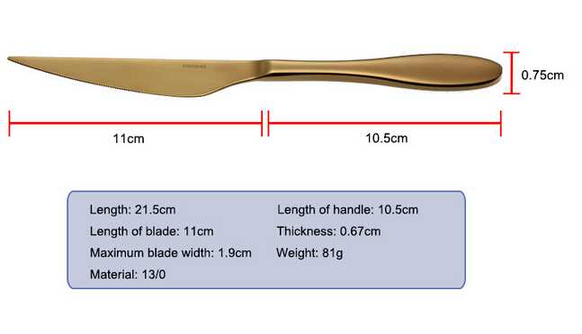 Thyssen inox stainless gold plated dinnerware set