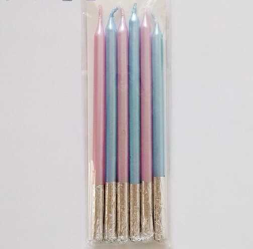 Taper Birthday Candles with Aluminized Paper