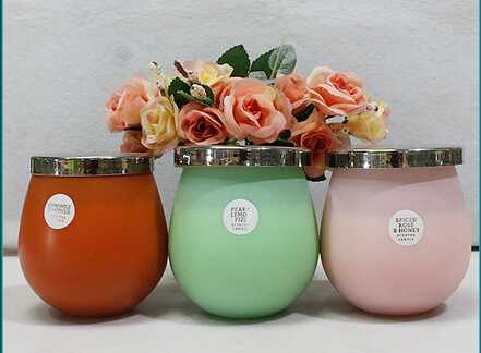 Stocked luxury jar glass candle with more scents