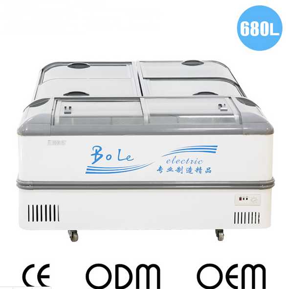 716L Combined Island Freezer for Supermarket (3 Pieces) in Lower Temperature