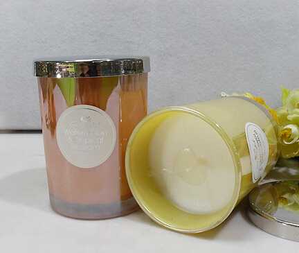 Scented luxury glass jar candles with lid wholesale