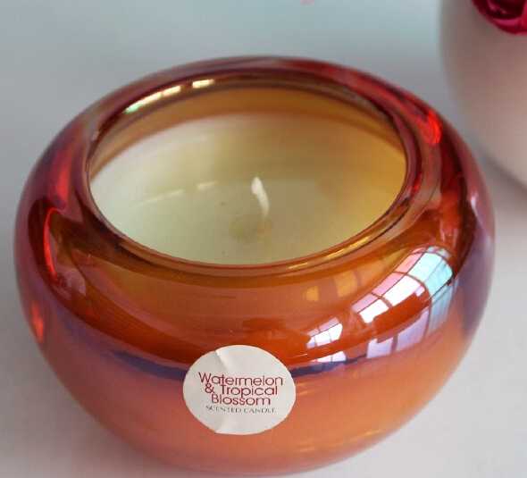 Welcomed personalized scented candle in glass jar