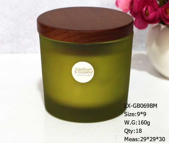 Eco-friendly custom glass jar scented candle