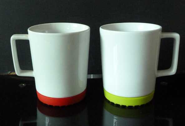 Colorful Non-slip Silicon Bottom Porcelain Coffee Mug
