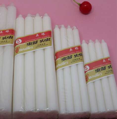 Factory Long Burning Unscented Tapered Candles
