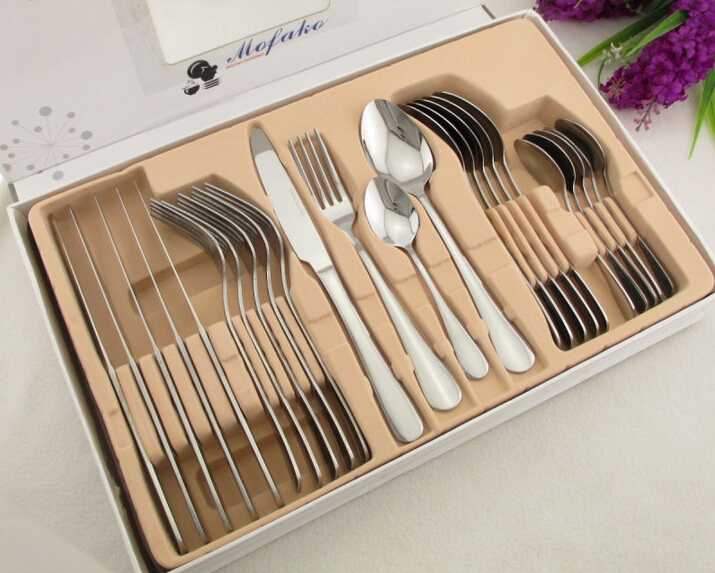 24PCS Stainless Steel Cutlery with Gift Box