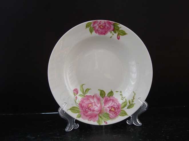 Stocked  Multicolor Printed Ceramic Plate