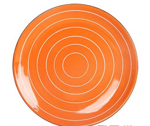 Different Color Round Dinner Plate With Snail Line