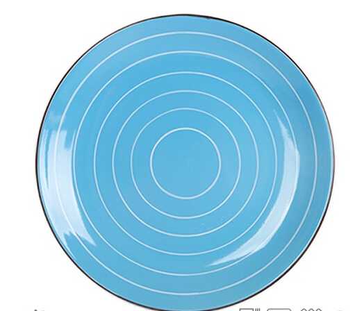 Different Color Round Dinner Plate With Snail Line