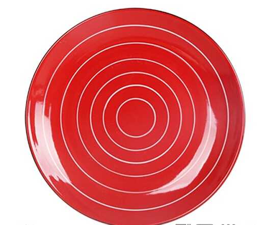 Different Color Round Dinner Plate With Snail Line