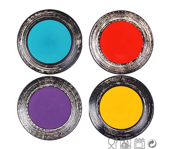 Artistic Glazing Ceramic Dinner Plate With Inner-Color