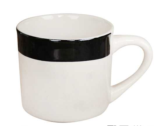 10oz Short And Fat Mug With Black Rim