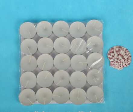 Handmade white pressed tealight candel wholesale