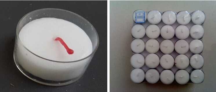 Unscented white clear cup tealight candle