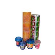 Food grade aluminum foil container lid peelable lidding pp plastic cup sealing film in roll 