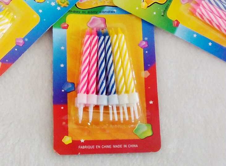 Colorful eco-friendly taper party candles