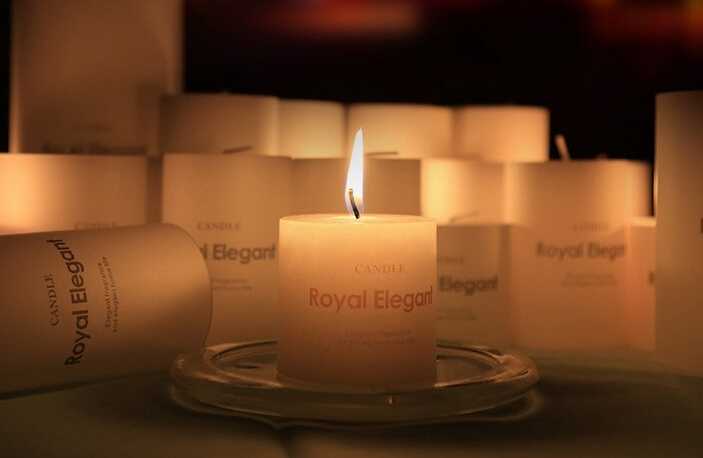 Manufacturer white glass cup scented votive candle