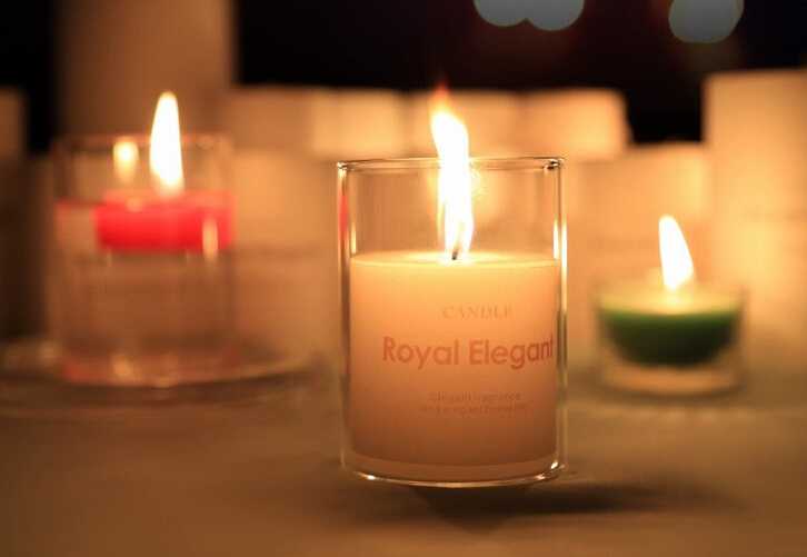 Manufacturer white glass cup scented votive candle