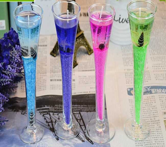 Favored colorful glass cup scented candle