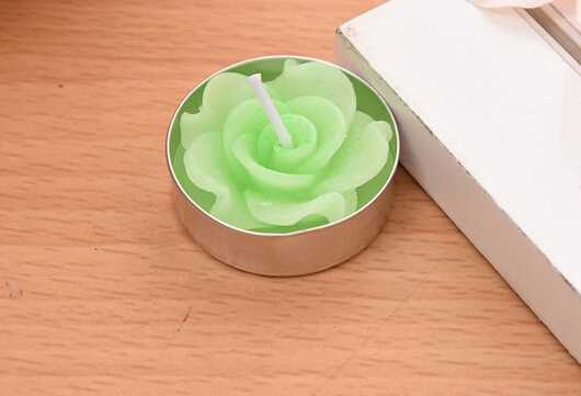 Home decorative flower shape scented candle