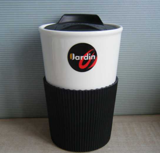 Coffee Mug With Customized Various Colors Silicon Holder