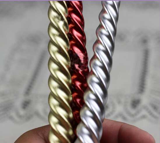 Cheap fancy wedding spiral pillar candles  wholesale