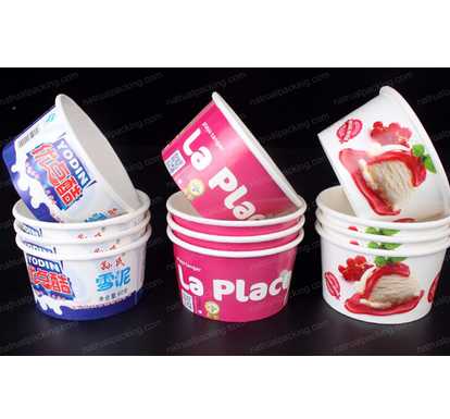 Colorful Ice Cream Storage Food Grade Paper Cup