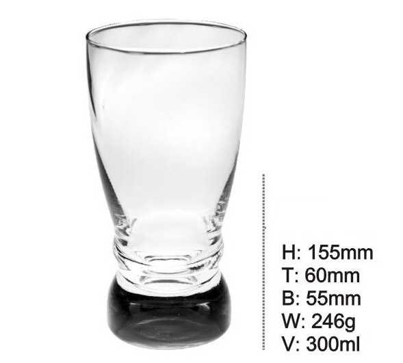 12 oz New Design Hot Sale Straight Beer Glass
