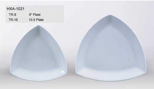 White Eco-Friendly Triangle Stoneware Plate