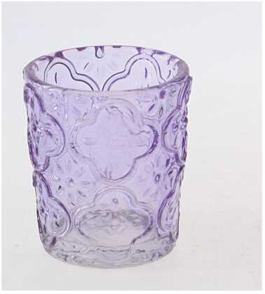 Eco-friendly purple pattern wine glass wholesale