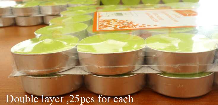 Three colors romantic smokeless health candles
