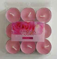 9pices tealight candle with six kinds of color 