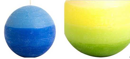 elegant and luxury triple colored ball shape scented candle