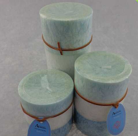 Hot sales mottled pillar candle for home decoration