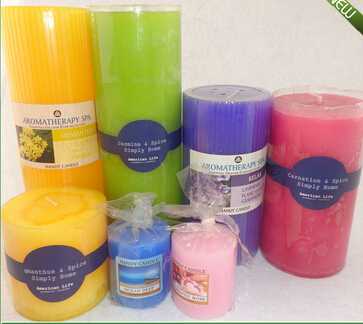 Many scent chosen and fast delivery pillar candles