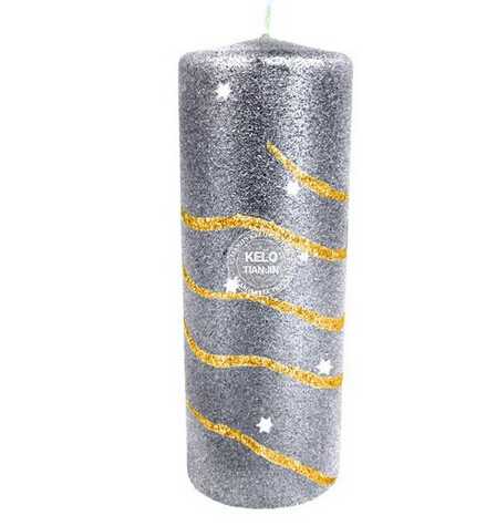 Hot sale christmas customized color pillar candle
