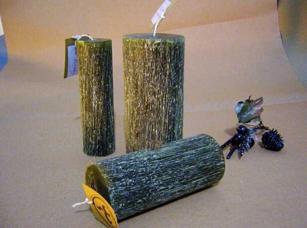 Customized fragrance and logo rustic pillar candle