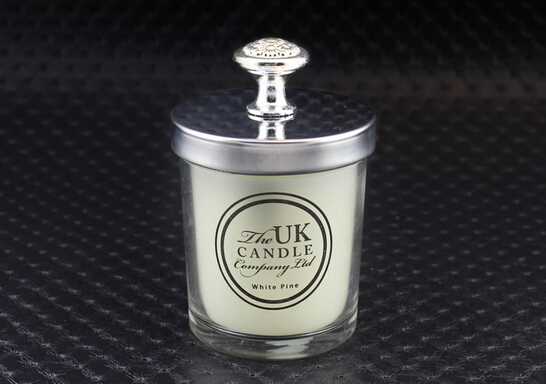Glass jar scented candle  with lid