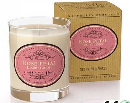 Luxury scented glass jar candle with gift box packing