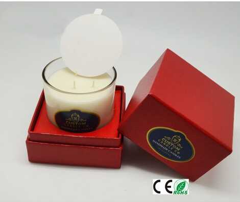 Glass jar luxury scented candle with gift box packing