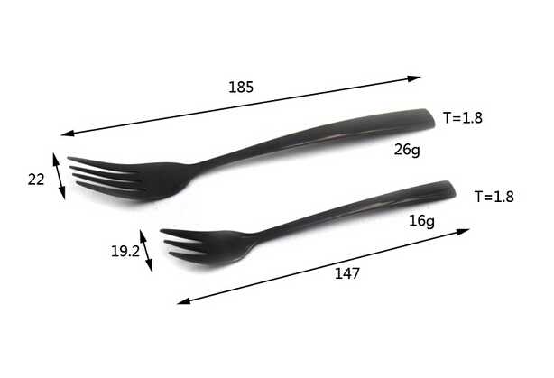 Simplicity Black Stainless Steel Cutlery