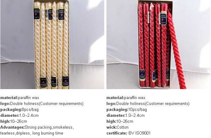 Manufacturer good quality spiral candle