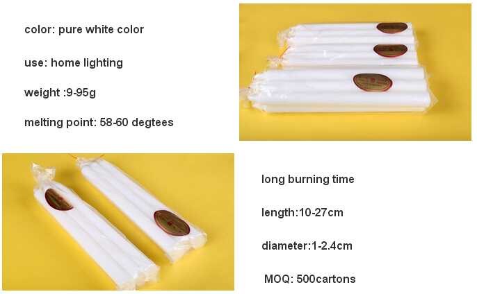 No drip white bougie candles wholesale