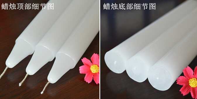  White and mulitcolor unscented plain candle