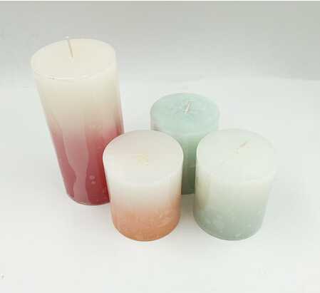 Multi-Colored Various Flavor Pillar Candle